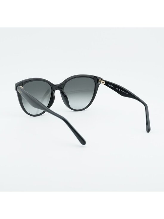 Salvatore Ferragamo SF1073S 001 Sunglasses Black Cat Eye Frame, Grey Lenses main image 4
